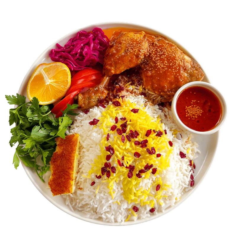 ZereshkPolo with Traditional Chicken